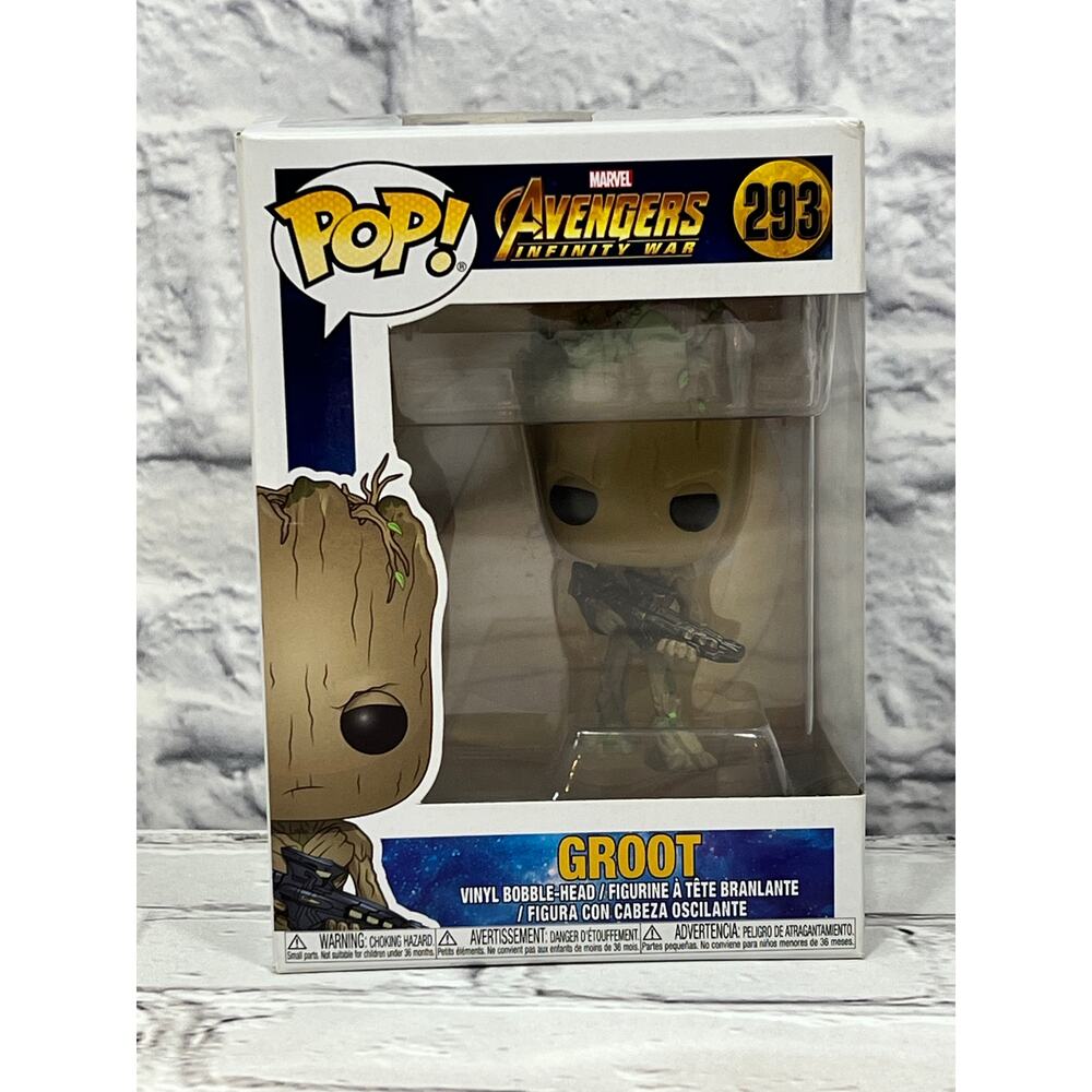 Funko Pop! Groot Bobble Head Vinyl Figure Marvel Avengers 293 Guardians Galaxy